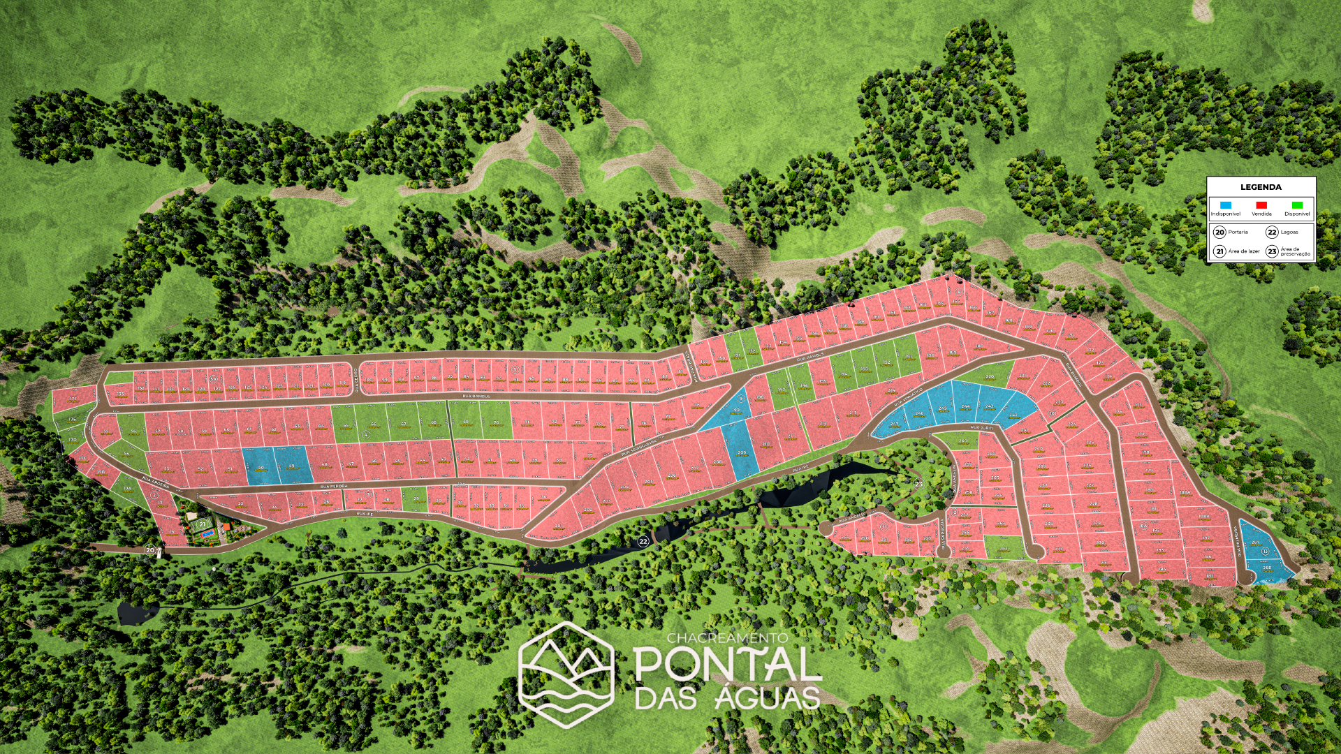 Planta humanizada do chacreamento